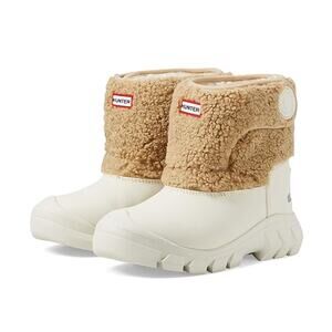 Hunter Kids Intrepid Strap Dtl Boucle Snow Boot US 5 EU 36 White Tan EUC